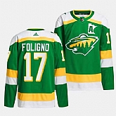 Men's Minnesota Wild #17 Marcus Foligno Green 2023-24 Stitched Jersey Dzhi,baseball caps,new era cap wholesale,wholesale hats